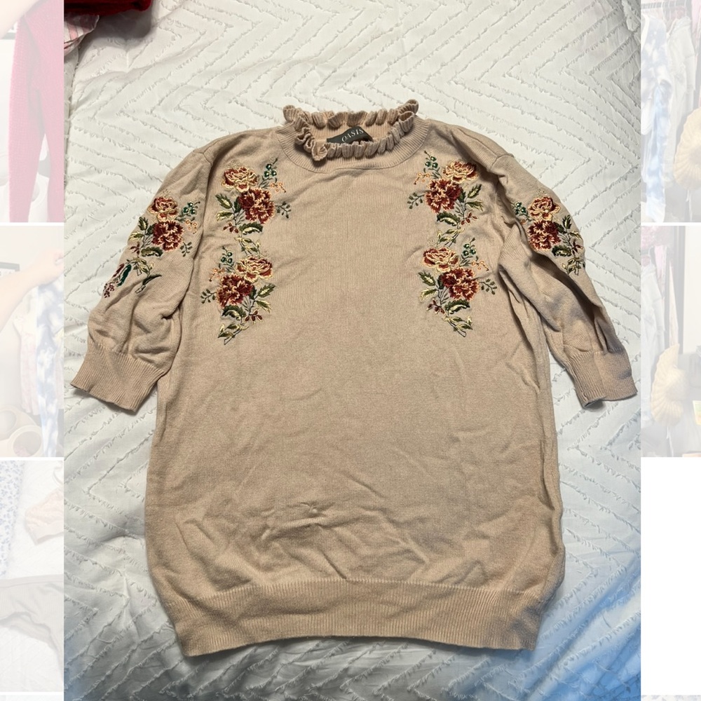 Oasis embroidered sweater